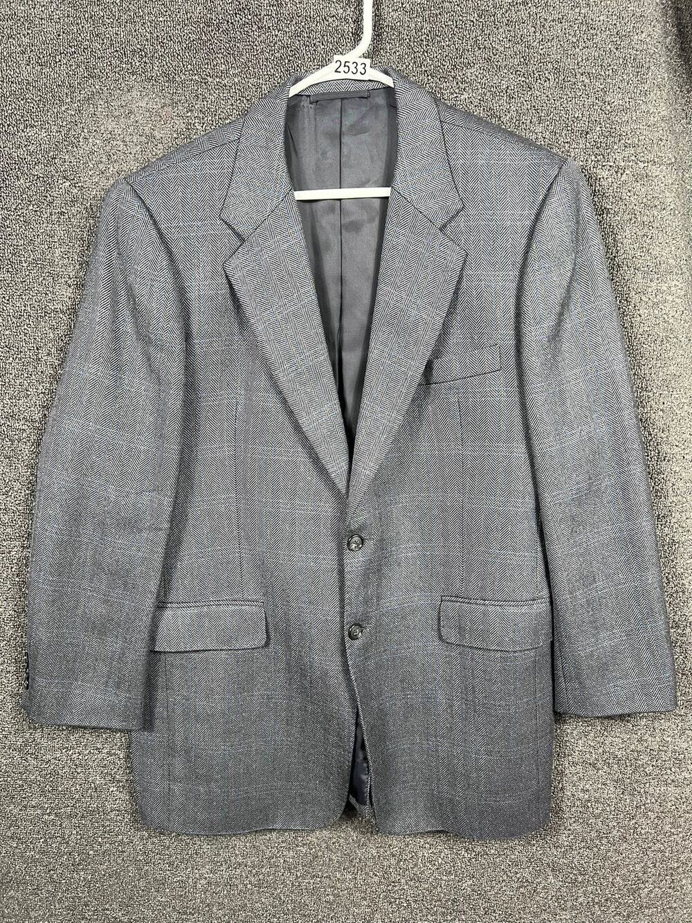 Lanificio Campore Sport Coat Blazer Jacket Mens Sz L Herringbone Wool Italy Made